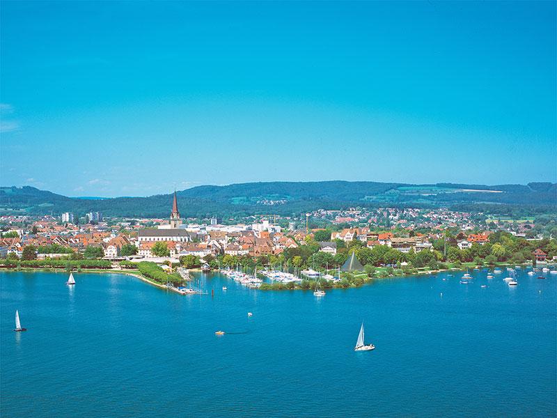 Al campo internazionale sul Lago Costanza c'è un bellissimo panorama dall'alto