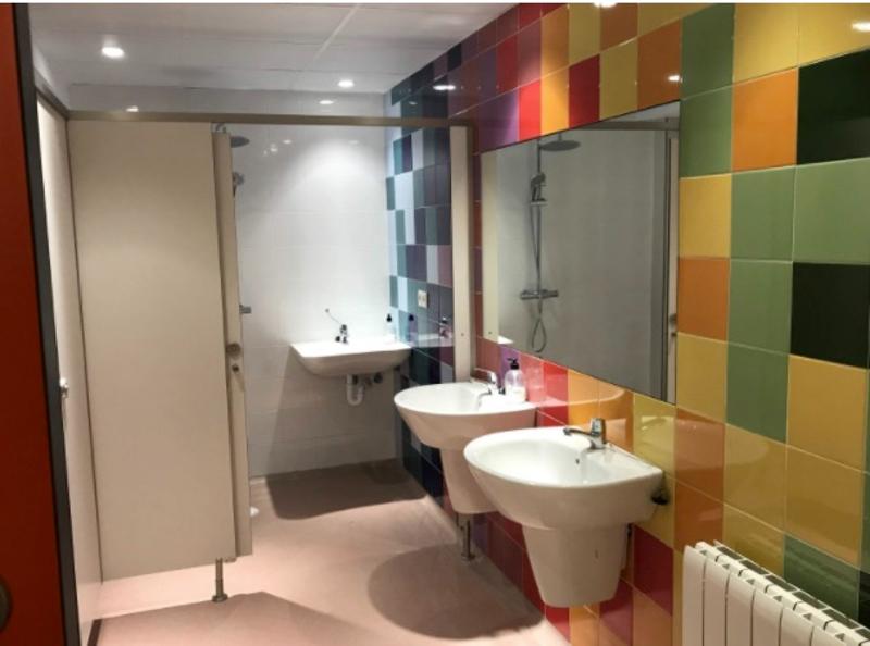 Bagni colorati al campo di Burgos al soggiorno linguistico spagnolo 
