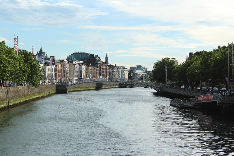 Il fiume Liffey che divide la città 