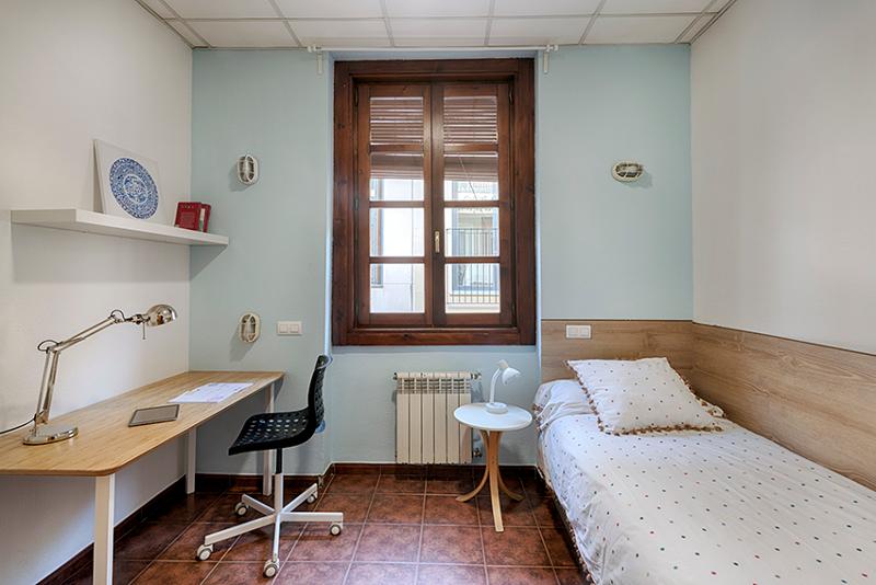 Camera singola all'interno della residenza del soggiorno linguistico spagnolo